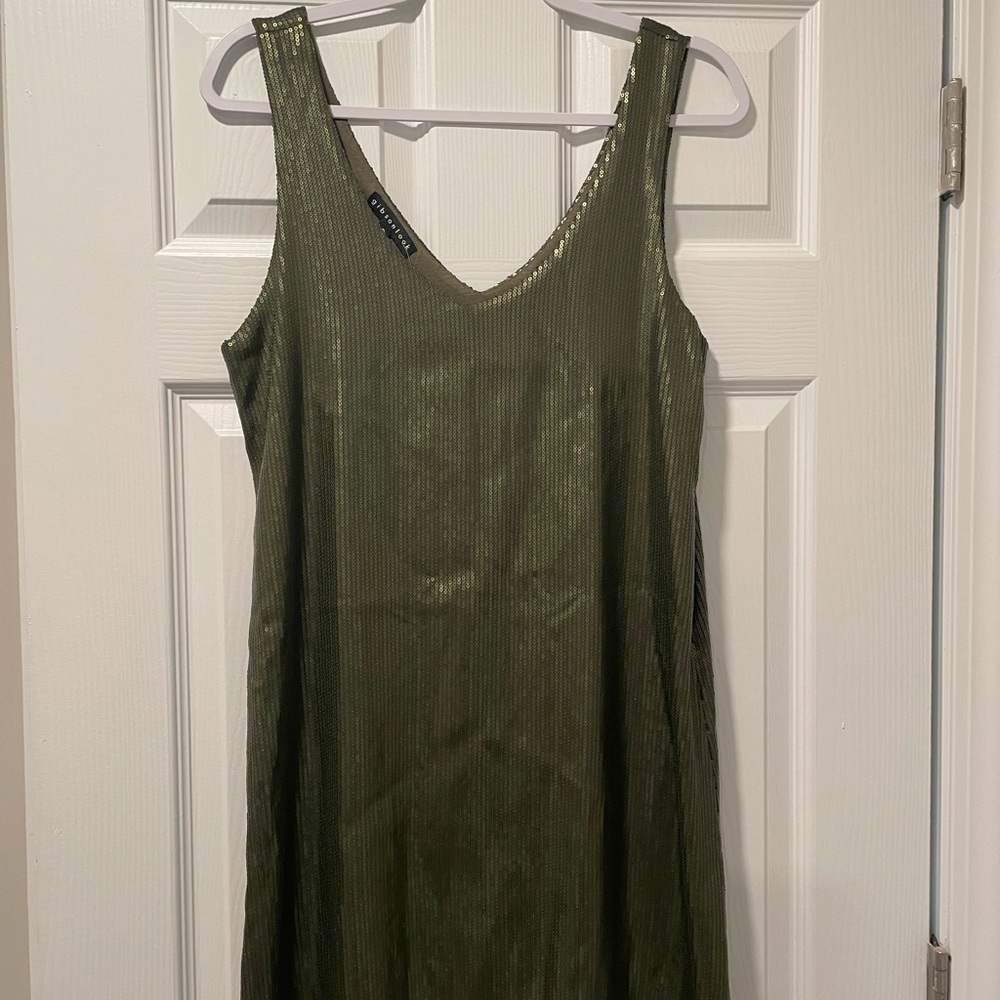 Gibson Olive Green Mini Dress